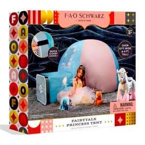 FAO Schwarz Inflatable Dome Princess Toy Tent LIKE NEW! Box Included